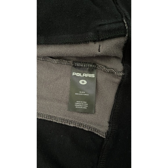 Polaris Jacket Womens Medium Black Gray Full Zip Hoodie Sweatshirt Long Sleeve - Picture 7 of 12